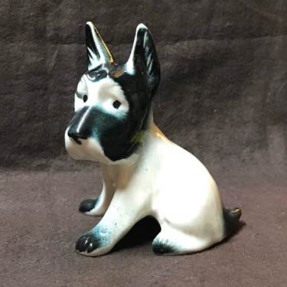 Vintage figurine of adorable black and white dog - Picture 5 of 8